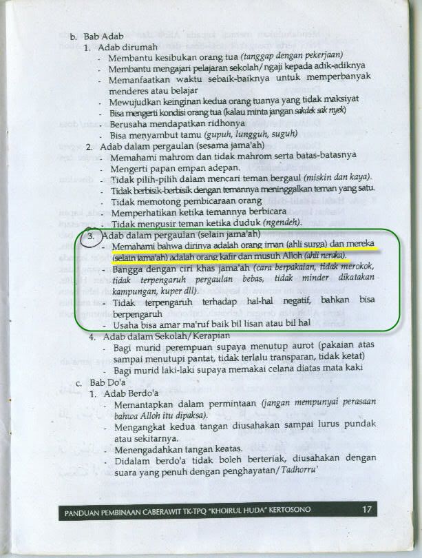 Bukti kesesatan LDII / Darul hadits /Ajaran Manqul/ Maqoliyah beraqidah