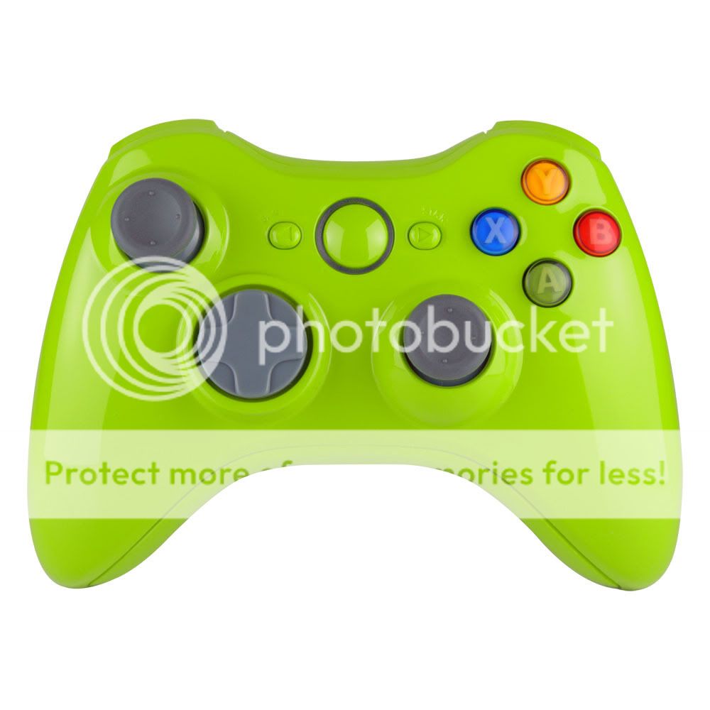 XBOX 360 WIRELESS CONTROLLER REPLACEMENT SHELL APPLE GREEN *NEW 
