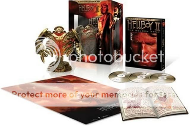 Hellboy II The Golden Army (DVD, 2008, 3 Disc Set) Includes Statue 