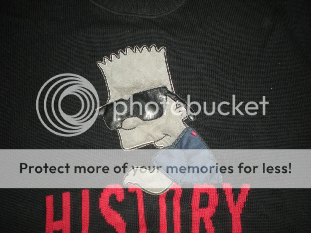 AUTHENTIC ICEBERG HISTORY BART SIMPSON SWEATER RARE  